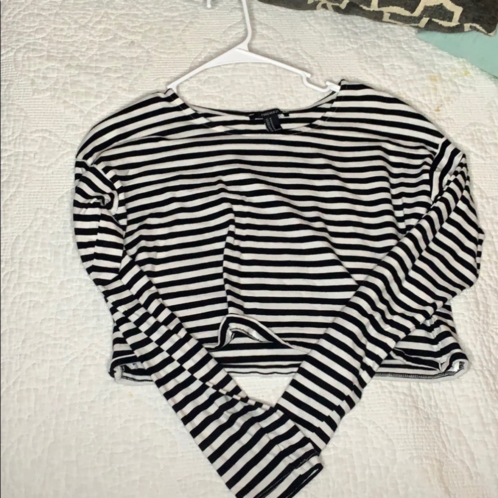 Striped black and white shirt